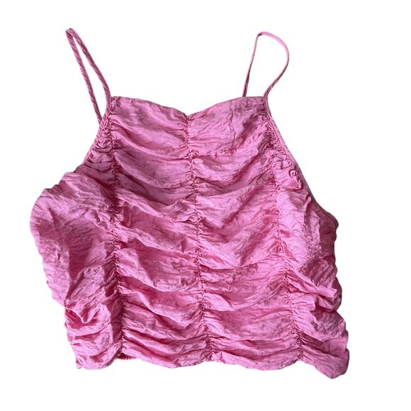 Zara draped pink crop‎ top medium - Picture 3 of 8